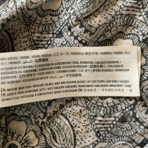 AF Abercrombie & Fitch Halter Neck Floral Skater Dress Sz L Black & White 134H - Picture 10 of 11